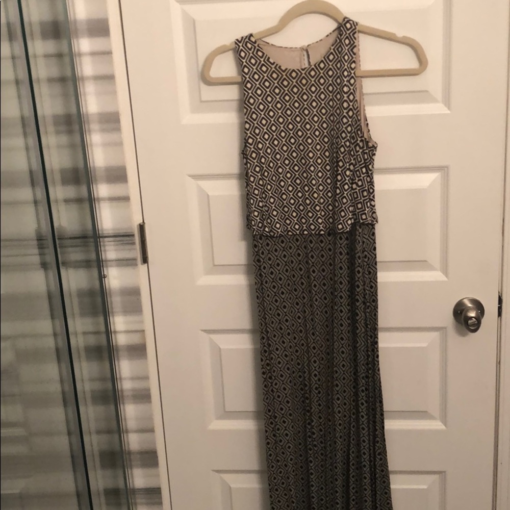 Ann Taylor Loft brown and black maxi dress